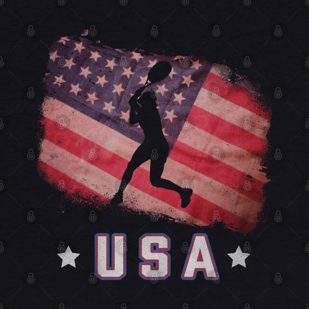 USA American Flag Tennis Team Stars and Stripes US by Rixta Tees